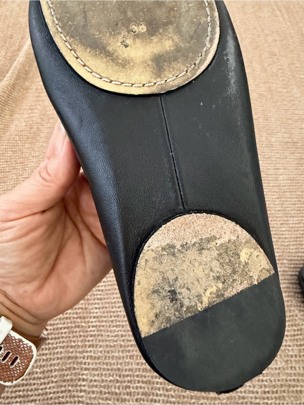 Maison Martin Margiela tabi Black Split-Toe Mary Jane Flats - Picture 5 of 9